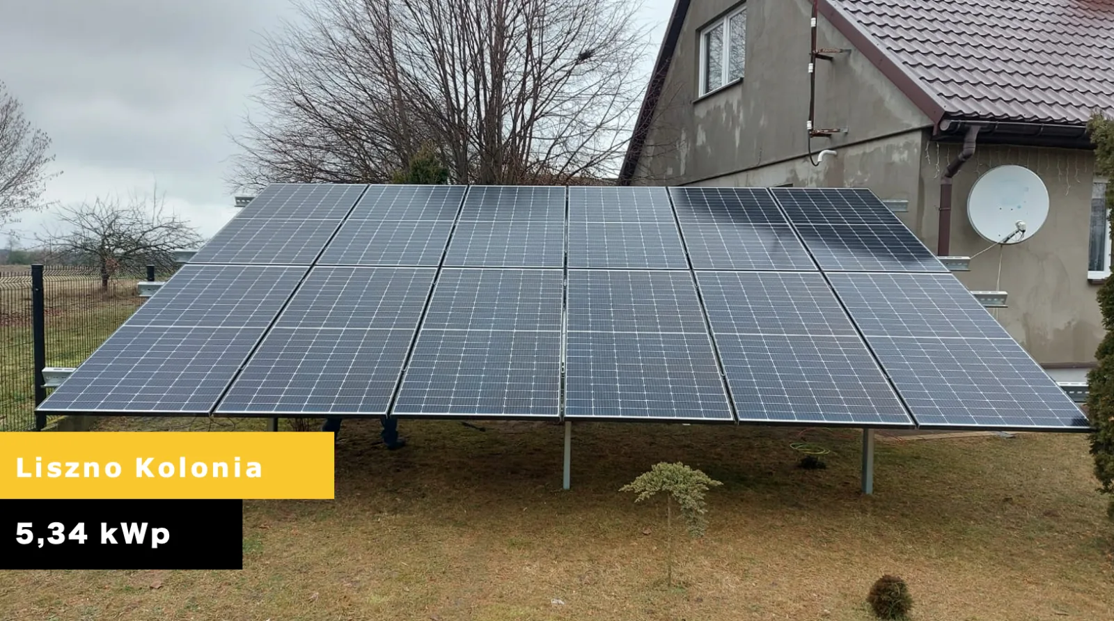 Instalacja fotowoltaiczna w miejscowości Liszno Kolonia